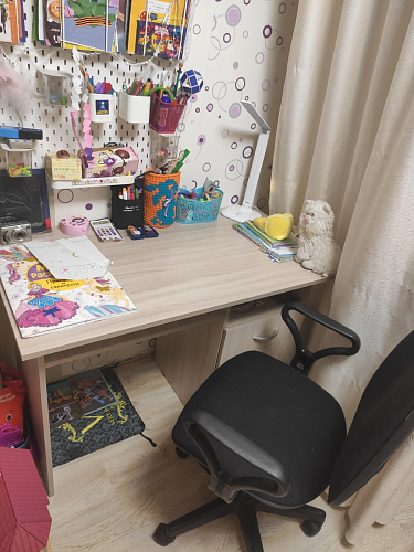 Стол письменный Бриз МДФ волна лайм / ясень светлый фото покупателя 218