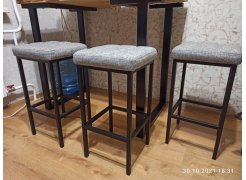 Барный стул Лофт кожзам d1 / черный матовый фото покупателя 191