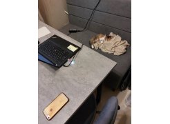 Стол Лота Лофт 140 25 мм черный матовый / бетон фото покупателя 751