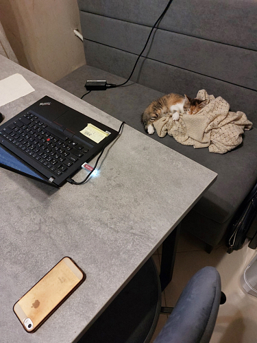 Стол Лота Лофт 140 25 мм черный матовый / бетон фото покупателя 751