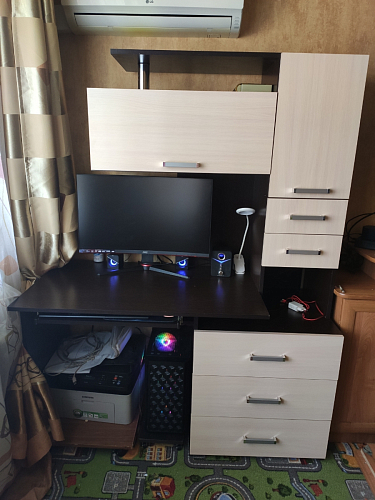 Стол компьютерный Джаз-17 белый правый фото покупателя 36