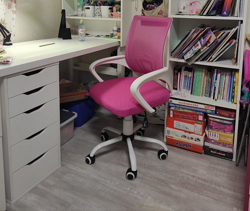 Компьютерное кресло Ergoplus белое / голубое фото покупателя 5