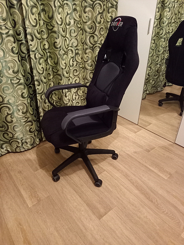 Компьютерное кресло Driver/Драйвер кожзам черный / серый фото покупателя 5