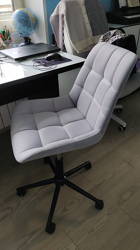 Компьютерное кресло Честер экокожа бежевая / белый фото покупателя 13