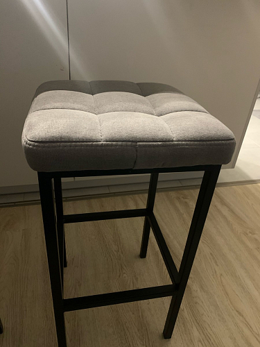 Барный стул Лофт ткань канди грей / черный матовый фото покупателя 184