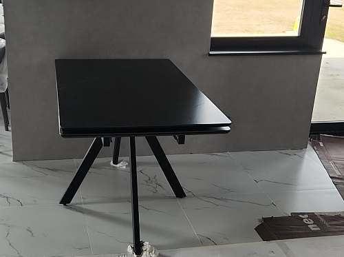 Керамический стол Вилли 140(200)х80 серый мрамор larka grey / черный фото покупателя 68