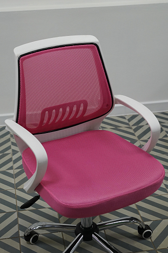 Компьютерное кресло Ergoplus белое / голубое из шоурума 3