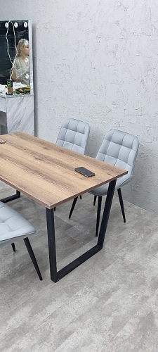 Деревянный стол Лота Лофт 120x75 дуб крафт табачный / черный матовый фото покупателя 69