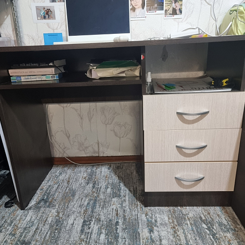 Стол письменный Бриз МДФ волна лайм / ясень светлый фото покупателя 200