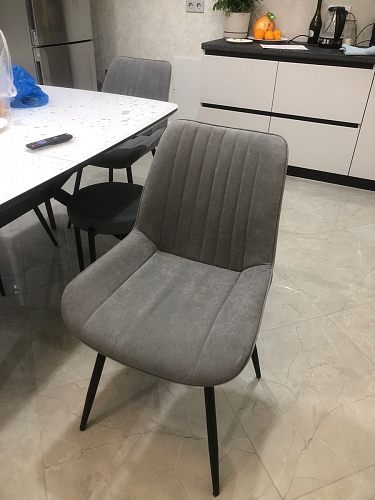 Стул на металлокаркасе Седа 360 К латте (velutto 08) / белый фото покупателя 304