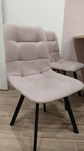 Стул на металлокаркасе Чилли К черный / зеленый фото покупателя 27