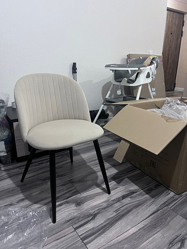 Стул на металлокаркасе Gabi gray / black фото покупателя 612