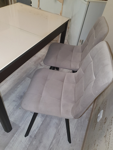 Комплект стульев Чилли 2 шт бежевый / черный фото покупателя 1002