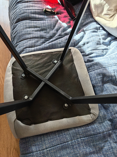 Стул на металлокаркасе Чилли К светло-серый велюр / черный каркас фото покупателя 428