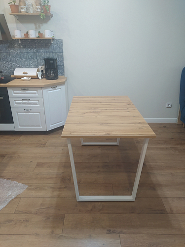 Деревянный стол Лота Лофт 140х80 черный матовый / бетон светлый фото покупателя 183