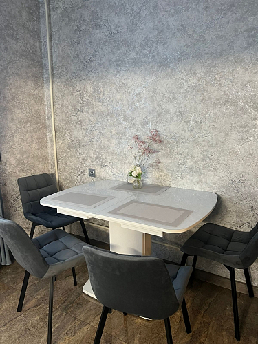 Стул на металлокаркасе Челси морская волна / черный фото покупателя 221