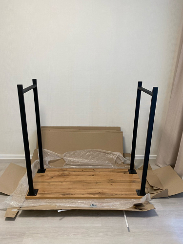 Барная стойка Дилан Лофт 120х60х90 бетон фото покупателя 7