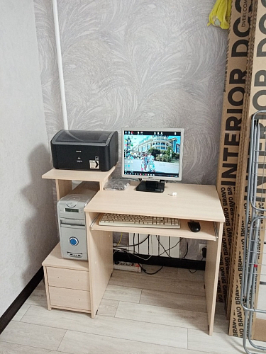 Компьютерный стол Джаз-24 левый дуб молочный фото покупателя 151