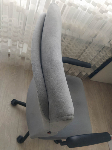 Компьютерное кресло Benefit/Бенефит флок серый 29 фото покупателя 66