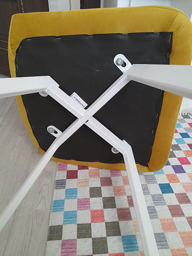 Стул на металлокаркасе Чилли синий / белый фото покупателя 1092