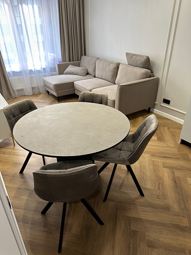 Деревянный стол Барел 89 белый / золото фото покупателя 20