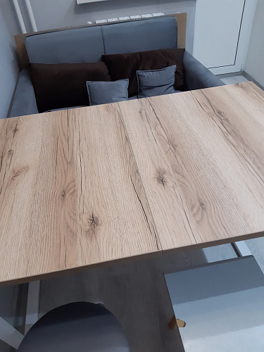 Деревянный стол Лота Лофт 120х75 белый матовый / дуб крафт золотой фото покупателя 865