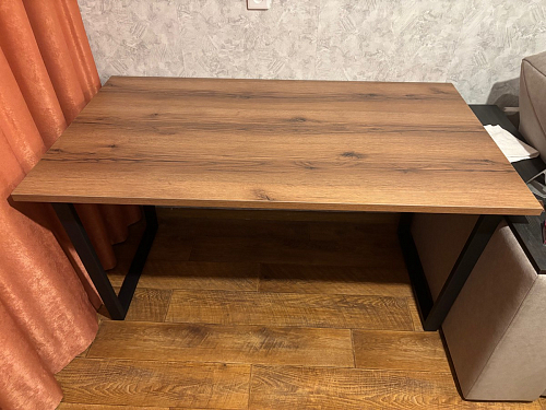 Деревянный стол Лота Лофт 140х80 черный матовый / бетон светлый фото покупателя 750