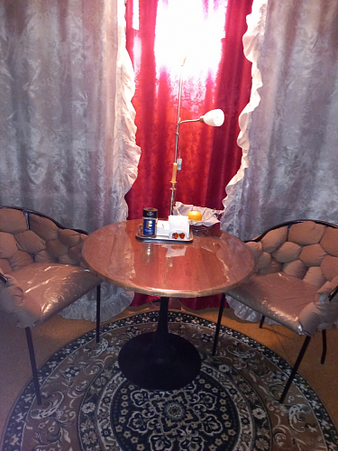 Стол Тулип 90х73 дуб вотан / белый фото покупателя 110