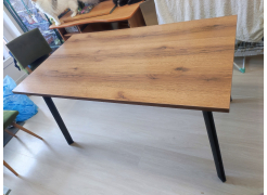 Стол Тринити Лофт 120 32 мм бетон / черный матовый фото покупателя 549