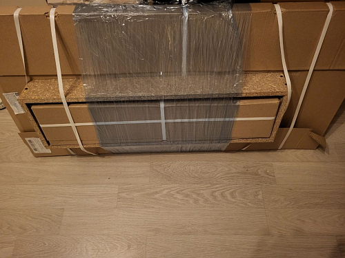 Стол Тринити Лофт 120 32 мм дуб галифакс табако / черный матовый фото покупателя 351