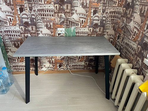 Стол Тринити Лофт 120 32 мм дуб галифакс табако / черный матовый фото покупателя 108