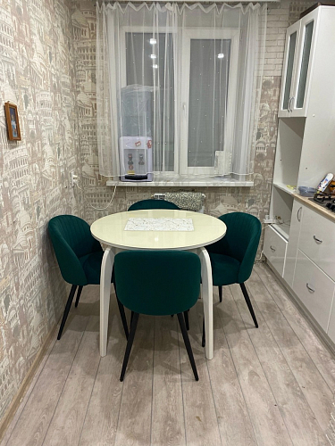 Стул на металлокаркасе Gabi 1 light blue / black / gold фото покупателя 331