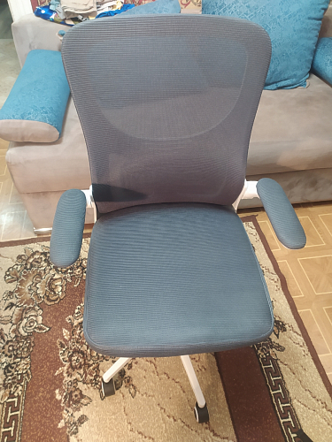 Компьютерное кресло Konfi gray / blue / white фото покупателя 85