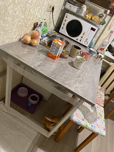 Деревянный стол Лота Лофт 140х80 черный матовый / бетон светлый фото покупателя 633