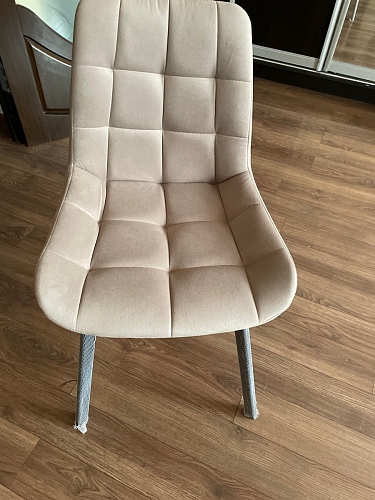 Стул на металлокаркасе Челси бежевый / белый каркас фото покупателя 71