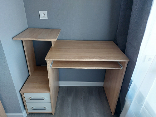 Компьютерный стол Джаз-24 правый дуб сонома фото покупателя 54