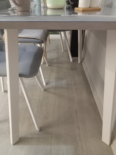 Стол Тринити Лофт 140 25 мм дуб делано темный / белый фото покупателя 99