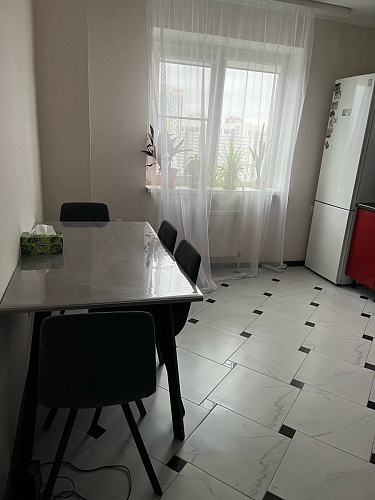 Стол Тринити Лофт 120 32 мм бетон / черный матовый фото покупателя 348