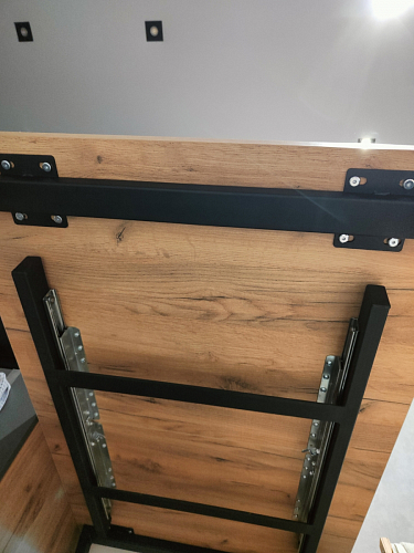 Деревянный стол Лота Лофт 120x75 дуб крафт табачный / черный матовый фото покупателя 762