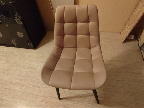 Стул на металлокаркасе Челси велюр коричневый / черный каркас фото покупателя 93