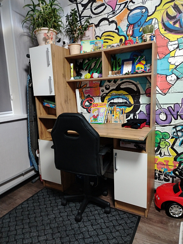 Компьютерный стол Эндо дуб вотан / белый фото покупателя 10