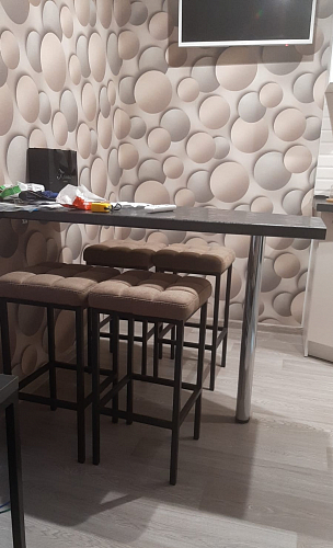 Барный стул Лофт катания лаванда / белый матовый фото покупателя 252