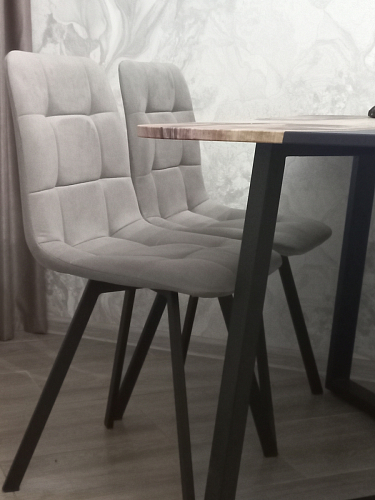 Стул на металлокаркасе Чилли зеленый / черный фото покупателя 909