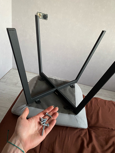 Стул на металлокаркасе Челси велюр коричневый / черный каркас фото покупателя 192