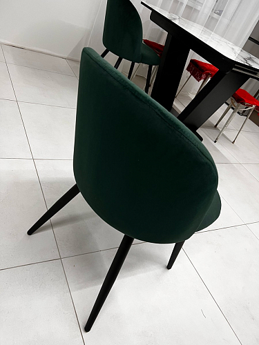 Стул на металлокаркасе Gabi dark beige / black / silver фото покупателя 229