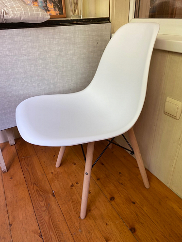 Пластиковый стул Eames PC-015 серо-голубой / дерево фото покупателя 411