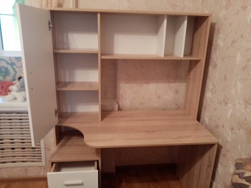 Компьютерный стол КСТ-16 левый дуб сонома / белый фото покупателя 66