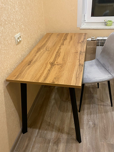 Стол Тринити Лофт 120 32 мм дуб галифакс табако / черный матовый фото покупателя 387