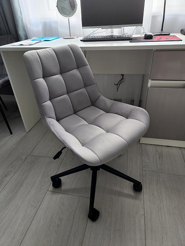 Компьютерное кресло Честер темно-серый / золото  - Уцененный экземпляр фото покупателя 32