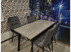 Стол Тринити Лофт 120 32 мм бетон / черный матовый фото покупателя 270